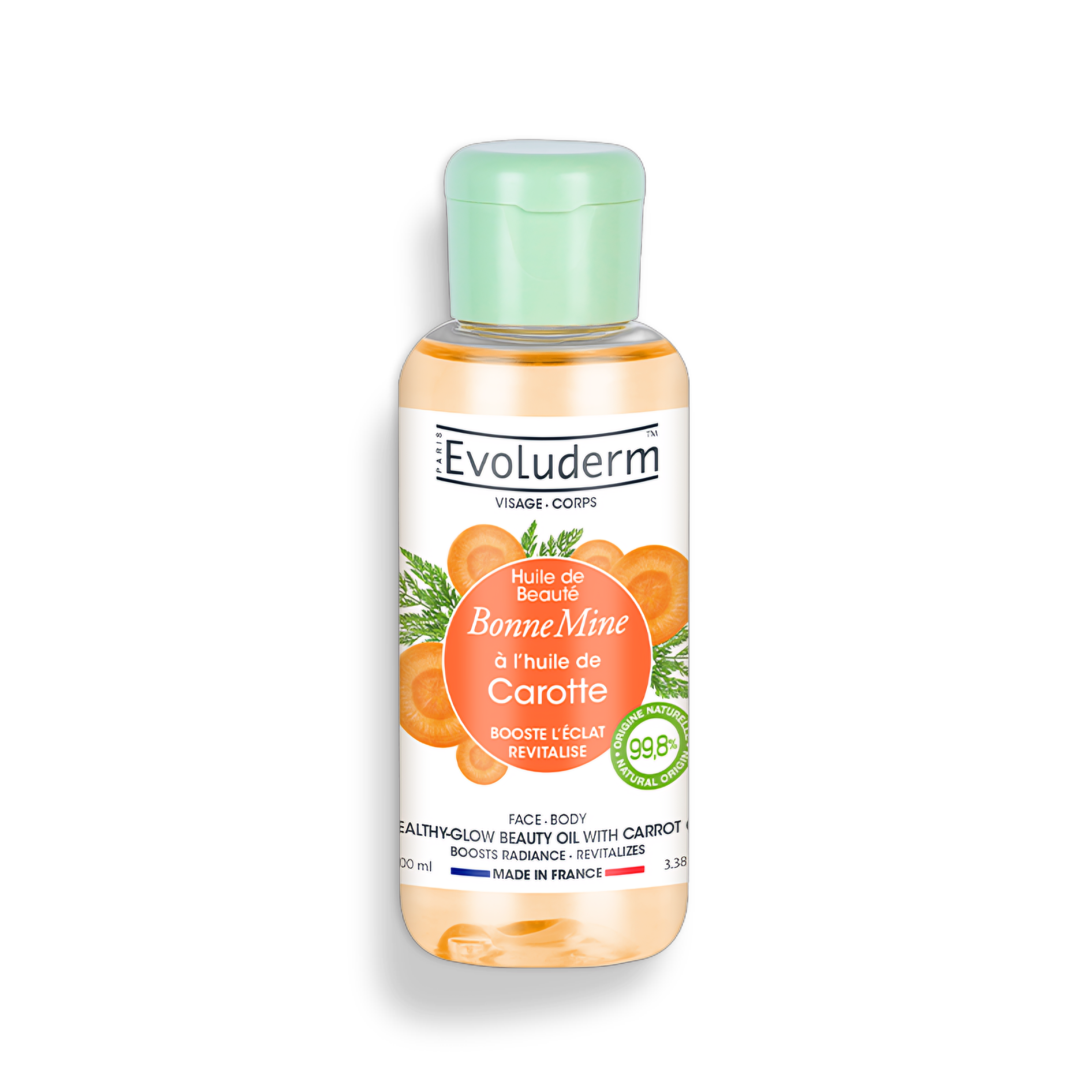 EVOLUDERM® HUILE DE BEAUTÉ BONNE MINE CAROTTE.